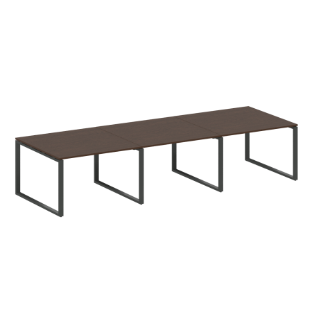 Metal System Переговорный стол (3 столешницы) на О-оразном м/к БО.ПРГ-3.2 Венге Цаво/Металл Антрацит 3600*1235*750 Metal System Переговорный стол (3 столешницы) на О-оразном м/к БО.ПРГ-3.2 Венге Цаво/Металл Антрацит 3600*1235*750