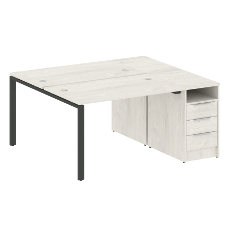 Metal System Рабочая станция с тумбой на П-образном м/к БП.РС-СТП-2.2 Дуб Наварра/Металл Антрацит 1612*1475*750 Metal System Рабочая станция с тумбой на П-образном м/к БП.РС-СТП-2.2 Дуб Наварра/Металл Антрацит 1612*1475*750