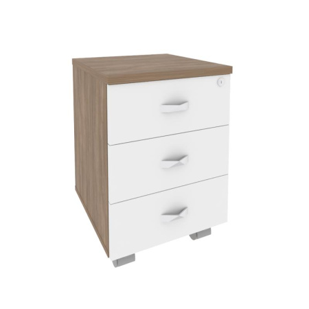 Onix Direct Тумба мобильная O.TM-3 Дуб Аризона/Белый Бриллиант 432*460*611 Onix Direct Тумба мобильная O.TM-3 Дуб Аризона/Белый Бриллиант 432*460*611