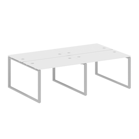 Metal System Рабочая станция на 4 места на О-образном м/к БО.СМ-4.2 Белый/Металл Серый 2400*1475*750 Metal System Рабочая станция на 4 места на О-образном м/к БО.СМ-4.2 Белый/Металл Серый 2400*1475*750
