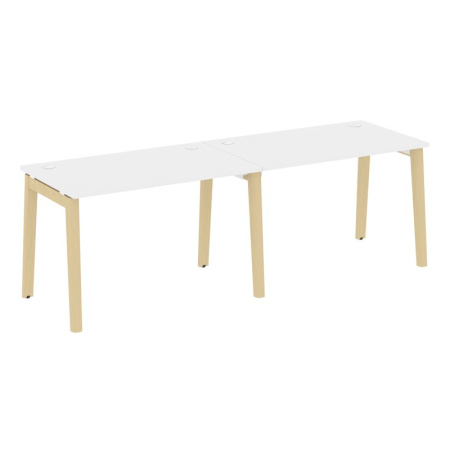 Onix Wood Рабочая станция OW.RS-2.2.7 Белый Бриллиант/Дуб Светлый/Металл Белый 2360*720*750 Onix Wood Рабочая станция OW.RS-2.2.7 Белый Бриллиант/Дуб Светлый/Металл Белый 2360*720*750