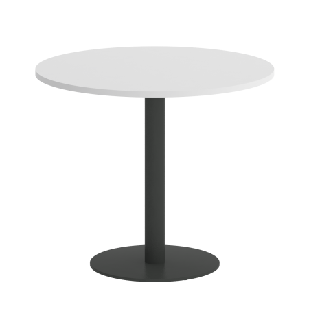 Home Office Стол круглый VR.SP-5-90.1 Белый Бриллиант/Металл Антрацит 900*900*753 Home Office Стол круглый VR.SP-5-90.1 Белый Бриллиант/Металл Антрацит 900*900*753