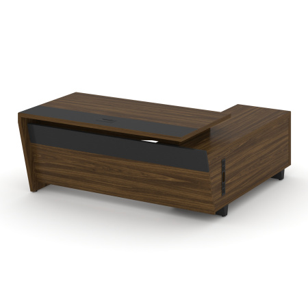 Corner Стол руководителя с тумбой COR.SRT-18 (L) Орех Лоренцо/Графит/Металл Графит 1800*1800*750 Corner Стол руководителя с тумбой COR.SRT-18 (L) Орех Лоренцо/Графит/Металл Графит 1800*1800*750