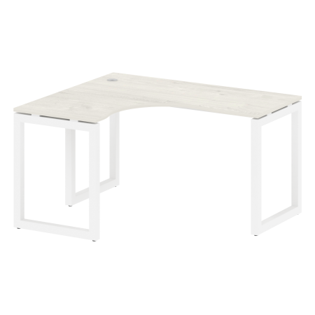 Metal System Quattro Стол криволинейный левый на О-образном м/к 50БО.СА-3 (L) Дуб Наварра/Металл Белый 1400*1200*750 Metal System Quattro Стол криволинейный левый на О-образном м/к 50БО.СА-3 (L) Дуб Наварра/Металл Белый 1400*1200*750