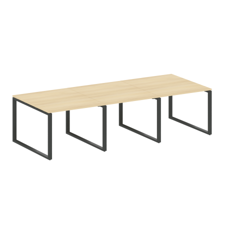 Metal System Переговорный стол (3 столешницы) на О-оразном м/к БО.ПРГ-3.1 Акация Лорка/Металл Антрацит 3000*1235*750 Metal System Переговорный стол (3 столешницы) на О-оразном м/к БО.ПРГ-3.1 Акация Лорка/Металл Антрацит 3000*1235*750