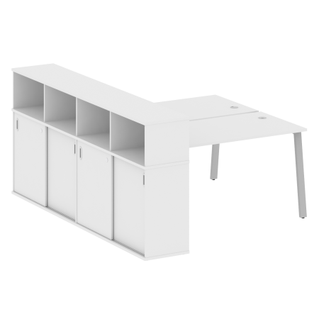 Metal System Рабочая станция с шкафом-купе на А-образном м/к БА.РС-СШК-4.3 Т Белый/Металл Серый 1810*2332*1098 Metal System Рабочая станция с шкафом-купе на А-образном м/к БА.РС-СШК-4.3 Т Белый/Металл Серый 1810*2332*1098