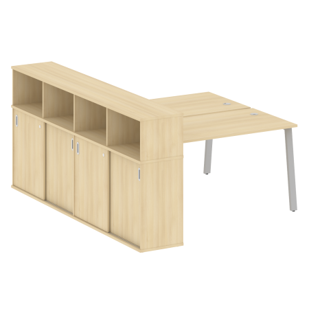 Metal System Рабочая станция с шкафом-купе на А-образном м/к БА.РС-СШК-4.3 Т Акация Лорка/Металл Серый 1810*2332*1098 Metal System Рабочая станция с шкафом-купе на А-образном м/к БА.РС-СШК-4.3 Т Акация Лорка/Металл Серый 1810*2332*1098