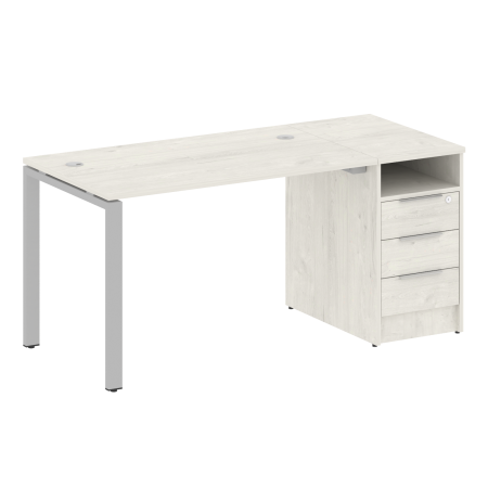 Metal System Рабочая станция с тумбой на П-образном м/к БП.РС-СТП-1.2 Дуб Наварра/Металл Серый 1612*720*750 Metal System Рабочая станция с тумбой на П-образном м/к БП.РС-СТП-1.2 Дуб Наварра/Металл Серый 1612*720*750