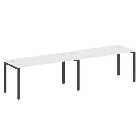 Metal System Рабочая станция на 2 места на П-образном м/к БП.СМ-2.4 Белый/Металл Антрацит 3200*720*750 Metal System Рабочая станция на 2 места на П-образном м/к БП.СМ-2.4 Белый/Металл Антрацит 3200*720*750