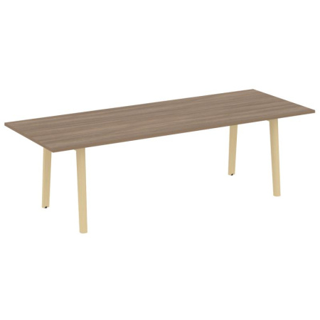 Onix Wood Direct Стол переговорный OW.PRG-25 Дуб Аризона/Дуб Светлый/Металл Белый 2580*980*750