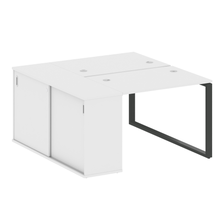 Metal System Рабочая станция с шкафом-купе на О-образном м/к БО.РС-СШК-1.1 Т Белый/Металл Антрацит 1410*1475*750 Metal System Рабочая станция с шкафом-купе на О-образном м/к БО.РС-СШК-1.1 Т Белый/Металл Антрацит 1410*1475*750
