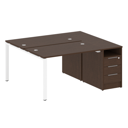 Metal System Рабочая станция с тумбой на П-образном м/к БП.РС-СТП-2.2 Венге Цаво/Металл Белый 1612*1475*750 Metal System Рабочая станция с тумбой на П-образном м/к БП.РС-СТП-2.2 Венге Цаво/Металл Белый 1612*1475*750