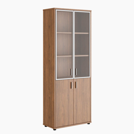 Trend TRD28550603 Шкаф для бумаг со стеклом 776x360x1994 орех экко Trend TRD28550603 Шкаф для бумаг со стеклом 776x360x1994 орех экко