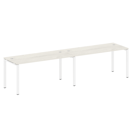 Metal System Рабочая станция на 2 места на П-образном м/к БП.СМ-2.4 Дуб Наварра/Металл Белый 3200*720*750 Metal System Рабочая станция на 2 места на П-образном м/к БП.СМ-2.4 Дуб Наварра/Металл Белый 3200*720*750