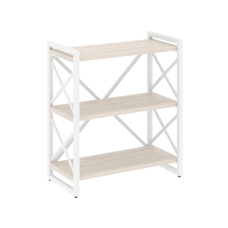 Loft Стеллаж на рег. опорах-3 полки VR.L-MST.O-3.8 Денвер Светлый/Металл Белый 800*400*910