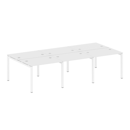 Metal System Quattro Рабочая станция на 6 раб. мест на П-образном м/к 50БП.СМ-6.1 Белый/Металл Белый 3000*1475*750 Metal System Quattro Рабочая станция на 6 раб. мест на П-образном м/к 50БП.СМ-6.1 Белый/Металл Белый 3000*1475*750