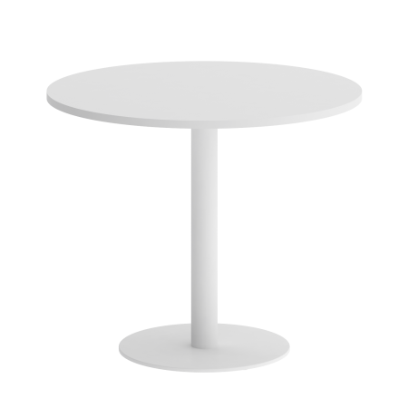 Home Office Стол круглый VR.SP-5-90.1 Белый Бриллиант/Металл Белый 900*900*753 Home Office Стол круглый VR.SP-5-90.1 Белый Бриллиант/Металл Белый 900*900*753