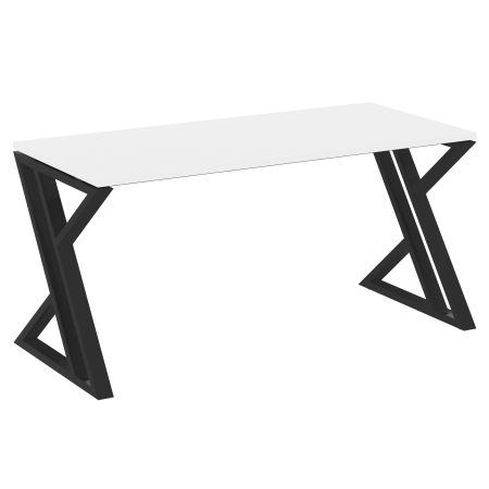 Loft Стол рабочий VR.L-SRZ-4.7 Белый Бриллиант/Металл Черный 1580*720*750