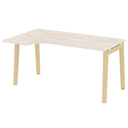 Onix Wood Стол эргономичный левый OW.SA-1 (L) Денвер Светлый/Дуб Светлый/Металл Белый 1580*980*750 (720/460)