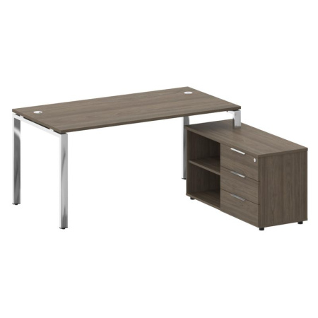 Metal System Direct Стол руковод. с тумбой БГ.СРТ-4.8 (R) Вяз Благородный/Нержавеющая Сталь 1700*1620*750 Metal System Direct Стол руковод. с тумбой БГ.СРТ-4.8 (R) Вяз Благородный/Нержавеющая Сталь 1700*1620*750