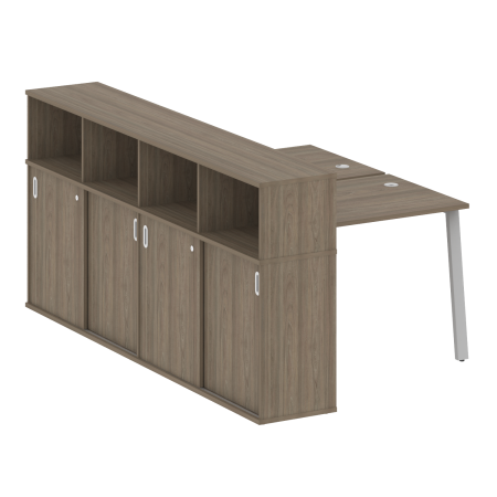 Metal System Рабочая станция с шкафом-купе на А-образном м/к БА.РС-СШК-4.1 Т Вяз Благородный/Металл Серый 1410*2332*1098 Metal System Рабочая станция с шкафом-купе на А-образном м/к БА.РС-СШК-4.1 Т Вяз Благородный/Металл Серый 1410*2332*1098