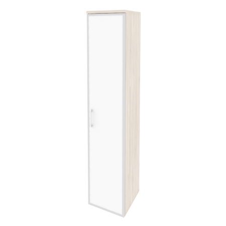 Onix Шкаф высокий узкий правый O.SU-1.10 R (R) white Денвер Светлый/Стекло White 400*420*1977 Onix Шкаф высокий узкий правый O.SU-1.10 R (R) white Денвер Светлый/Стекло White 400*420*1977