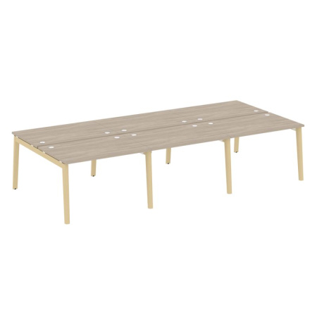 Onix Wood Рабочая станция OW.D.RS-6.2.8 Дуб Аттик/Дуб Светлый/Металл Белый 3540*1635*750 Onix Wood Рабочая станция OW.D.RS-6.2.8 Дуб Аттик/Дуб Светлый/Металл Белый 3540*1635*750