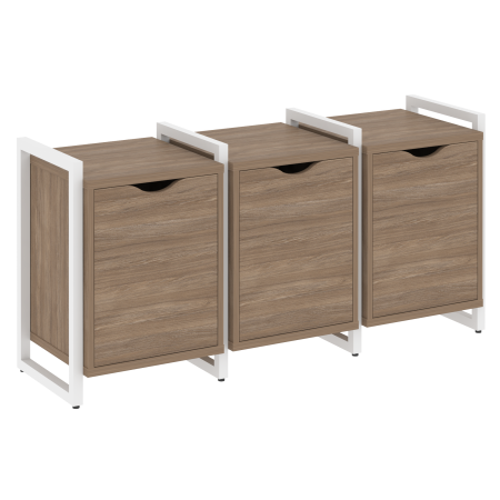 Loft Тумба на регулируемых опорах VR.L-TN-5.O Дуб Аризона/Металл Белый 1440*460*719 Loft Тумба на регулируемых опорах VR.L-TN-5.O Дуб Аризона/Металл Белый 1440*460*719