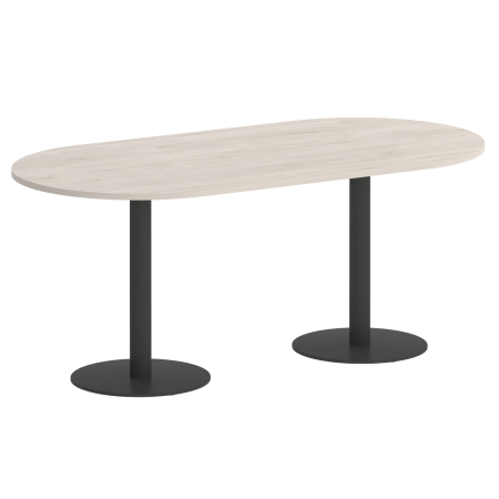 Home Office Стол овальный VR.SP-5-180.1 Денвер Светлый/Металл Антрацит 1800*900*753 Home Office Стол овальный VR.SP-5-180.1 Денвер Светлый/Металл Антрацит 1800*900*753