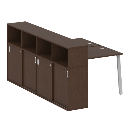 Metal System Рабочая станция с шкафом-купе на А-образном м/к БА.РС-СШК-4.1 Т Венге Цаво/Металл Серый 1410*2332*1098 Metal System Рабочая станция с шкафом-купе на А-образном м/к БА.РС-СШК-4.1 Т Венге Цаво/Металл Серый 1410*2332*1098