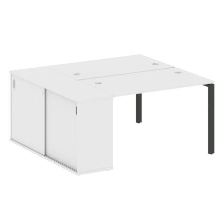 Metal System Рабочая станция с шкафом-купе на П-образном м/к БП.РС-СШК-1.2 Т Белый/Металл Антрацит 1610*1475*750 Metal System Рабочая станция с шкафом-купе на П-образном м/к БП.РС-СШК-1.2 Т Белый/Металл Антрацит 1610*1475*750