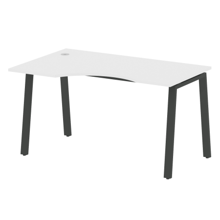 Metal System Стол криволинейный левый на А-образном м/к БА.СА-2 (L) Белый/Металл Антрацит 1400*900*750 Metal System Стол криволинейный левый на А-образном м/к БА.СА-2 (L) Белый/Металл Антрацит 1400*900*750