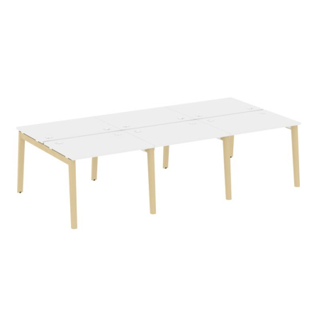 Onix Wood Рабочая станция OW.D.RS-6.1.7 Белый Бриллиант/Дуб Светлый/Металл Белый 2940*1475*750 Onix Wood Рабочая станция OW.D.RS-6.1.7 Белый Бриллиант/Дуб Светлый/Металл Белый 2940*1475*750