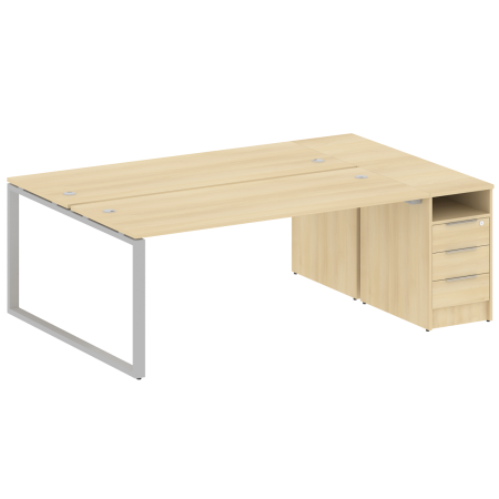 Metal System Рабочая станция с тумбой на О-образном м/к БО.РС-СТП-2.5 Акация Лорка/Металл Серый 2212*1475*750 Metal System Рабочая станция с тумбой на О-образном м/к БО.РС-СТП-2.5 Акация Лорка/Металл Серый 2212*1475*750