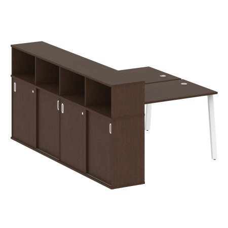 Metal System Рабочая станция с шкафом-купе на А-образном м/к БА.РС-СШК-4.2 Т Венге Цаво/Металл Белый 1610*2332*1098 Metal System Рабочая станция с шкафом-купе на А-образном м/к БА.РС-СШК-4.2 Т Венге Цаво/Металл Белый 1610*2332*1098