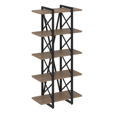 Loft Стеллаж на рег. опорах-5 полок VR.L-MST.O-5.4V Дуб Аризона/Металл Черный 800*400*1650
