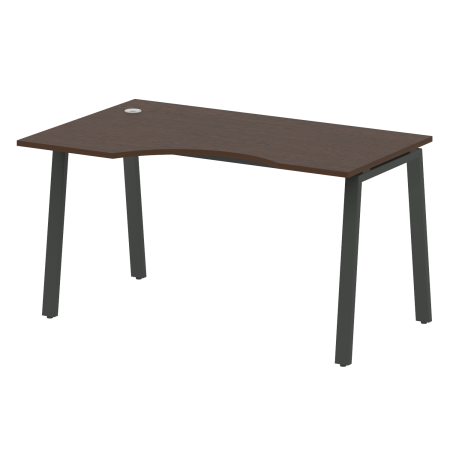 Metal System Стол криволинейный левый на А-образном м/к БА.СА-2 (L) Венге Цаво/Металл Антрацит 1400*900*750 Metal System Стол криволинейный левый на А-образном м/к БА.СА-2 (L) Венге Цаво/Металл Антрацит 1400*900*750