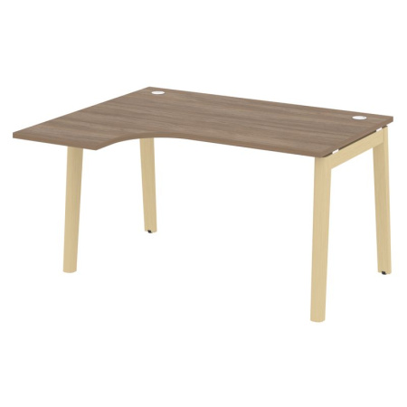 Onix Wood Стол эргономичный левый OW.SA-3 (L) Дуб Аризона/Дуб Светлый/Металл Белый 1380*1180*750 (800/460)
