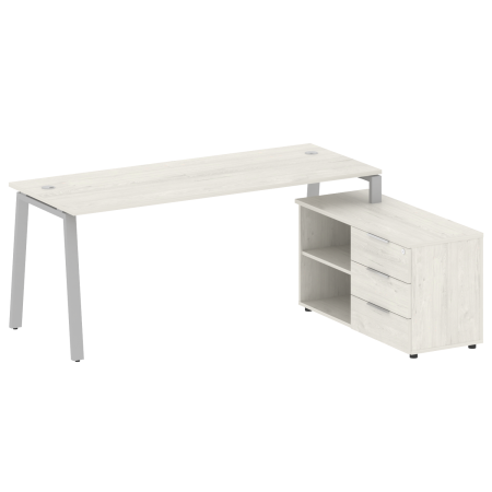 Metal System Рабочая станция с тумбой на А-образном м/к БА.РС-СТС-2.5 (R) Дуб Наварра/Металл Серый 1900*1520*750 Metal System Рабочая станция с тумбой на А-образном м/к БА.РС-СТС-2.5 (R) Дуб Наварра/Металл Серый 1900*1520*750