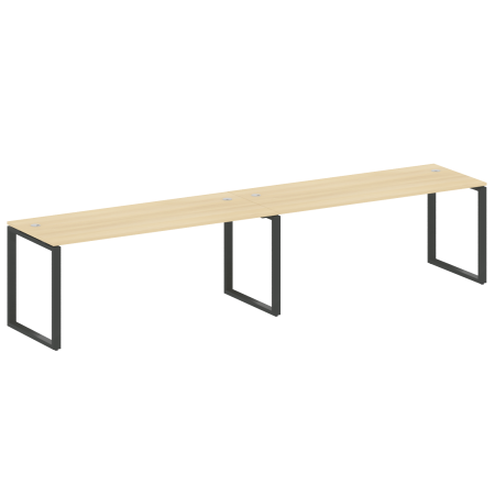 Metal System Рабочая станция на 2 места на О-образном м/к БО.СМ-2.5 Акация Лорка/Металл Антрацит 3600*720*750 Metal System Рабочая станция на 2 места на О-образном м/к БО.СМ-2.5 Акация Лорка/Металл Антрацит 3600*720*750