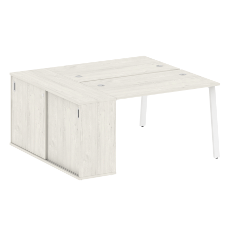 Metal System Рабочая станция с шкафом-купе на А-образном м/к БА.РС-СШК-1.2 Т Дуб Наварра/Металл Белый 1610*1475*750 Metal System Рабочая станция с шкафом-купе на А-образном м/к БА.РС-СШК-1.2 Т Дуб Наварра/Металл Белый 1610*1475*750