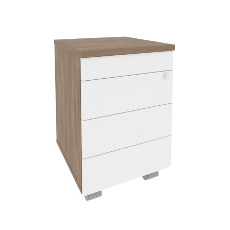 Onix Direct Тумба мобильная (TIP-ON) O.TM-3 TIP Дуб Аризона/Белый Бриллиант 432*460*633 Onix Direct Тумба мобильная (TIP-ON) O.TM-3 TIP Дуб Аризона/Белый Бриллиант 432*460*633